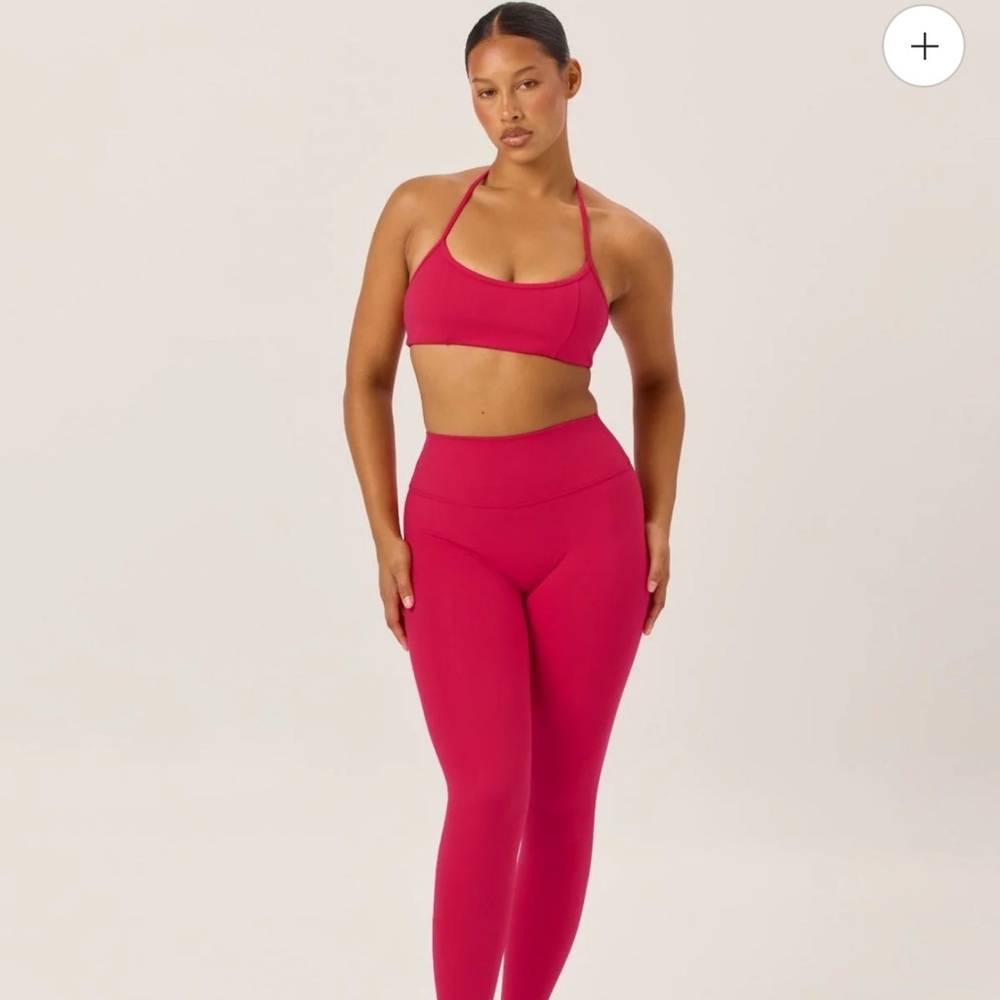 Women’s Hot Pink High-Waist Leggings & Sports Bra Set
